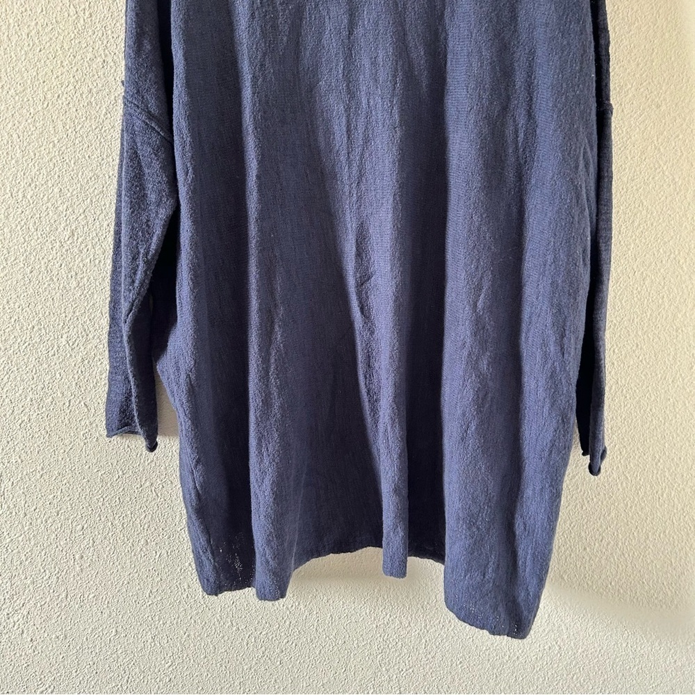 Caslon Women’s Cardigan XS Blue Oversized Open Front Lagenlook Casual Boho - Picture 9 of 11
